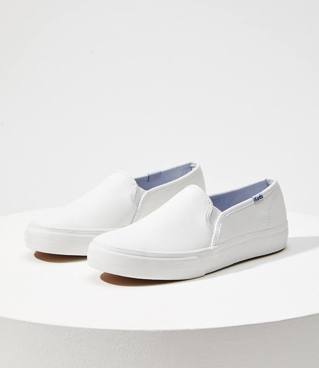 keds double decker slip on leather