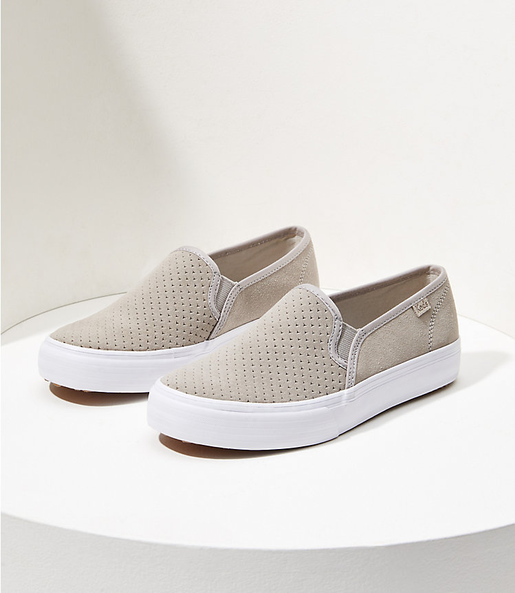 Keds Double Decker Perforated Suede Sneakers image number 0