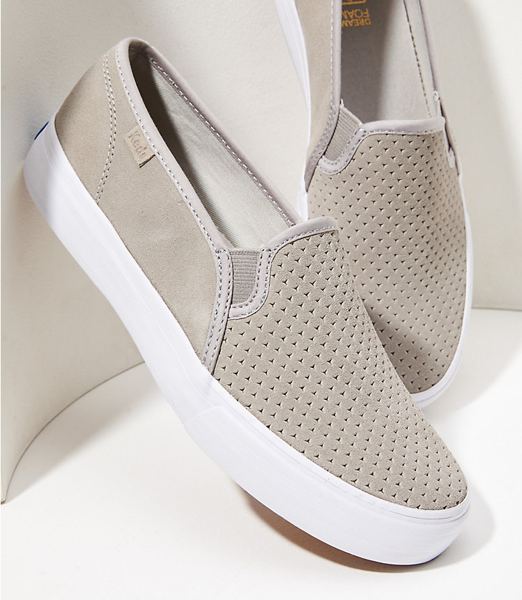 Keds Double Decker Perforated Suede Sneakers image number 1
