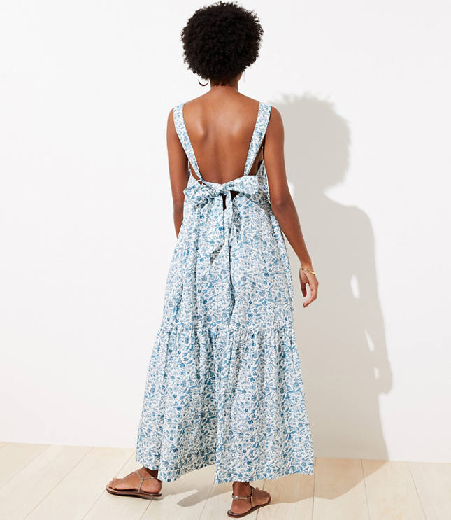 beach floral maxi dress