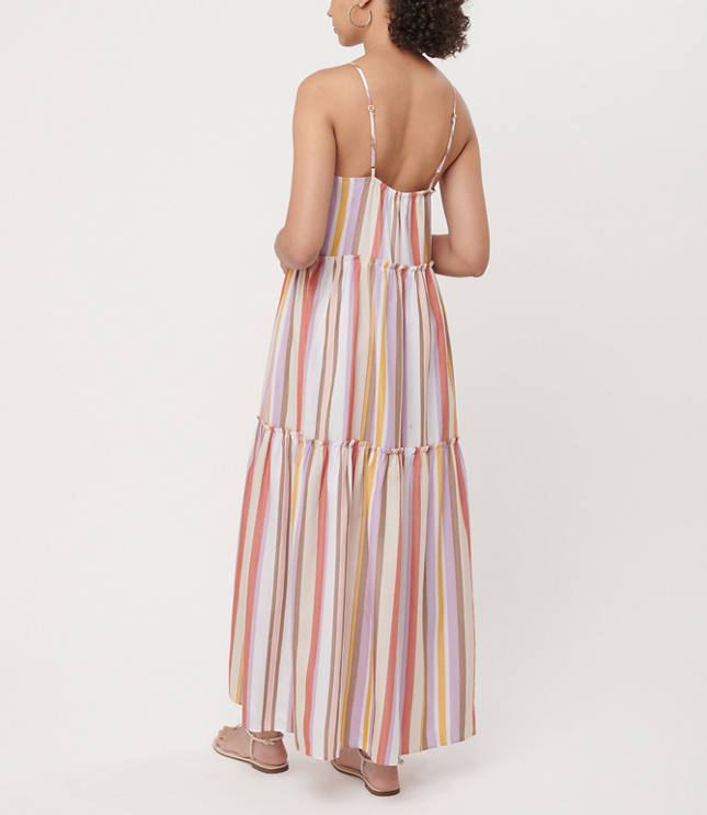 loft striped maxi dress