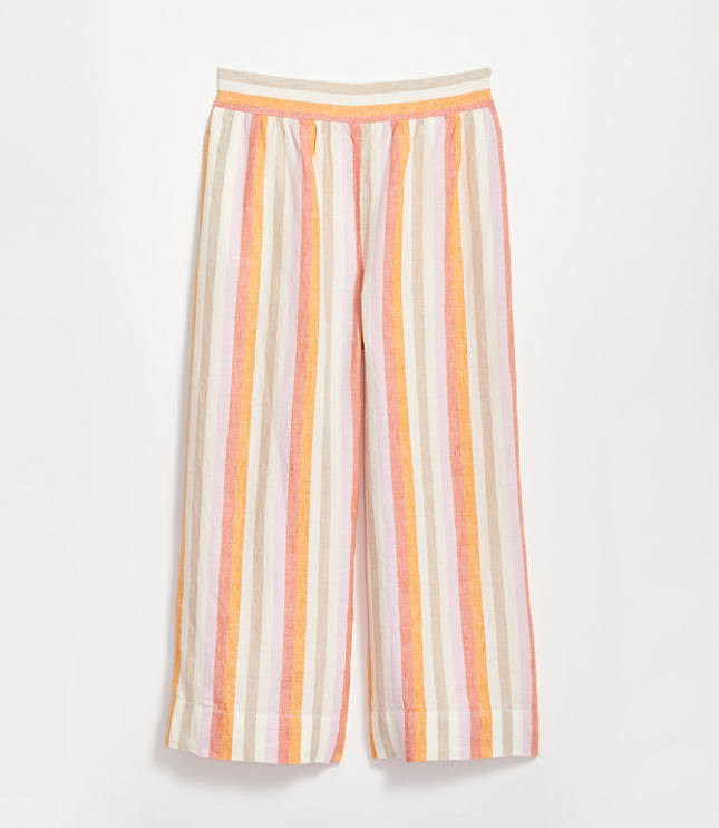 peach linen pants