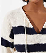 Striped Split Neck Sweater carousel Product Image 2