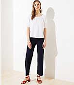 Frayed Flare Crop Pants carousel Product Image 1
