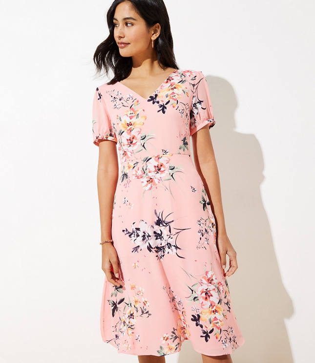 flower midi dress