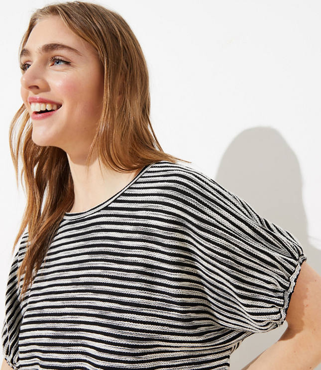 Striped Bubble Sleeve Top