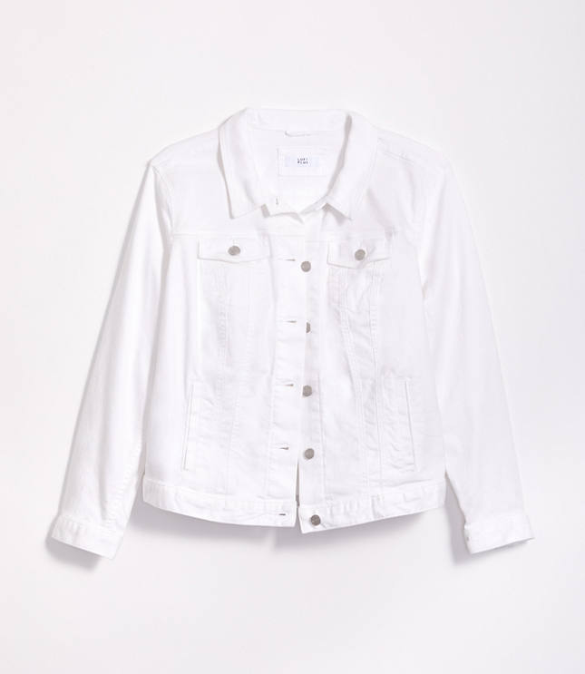 plus white denim jacket