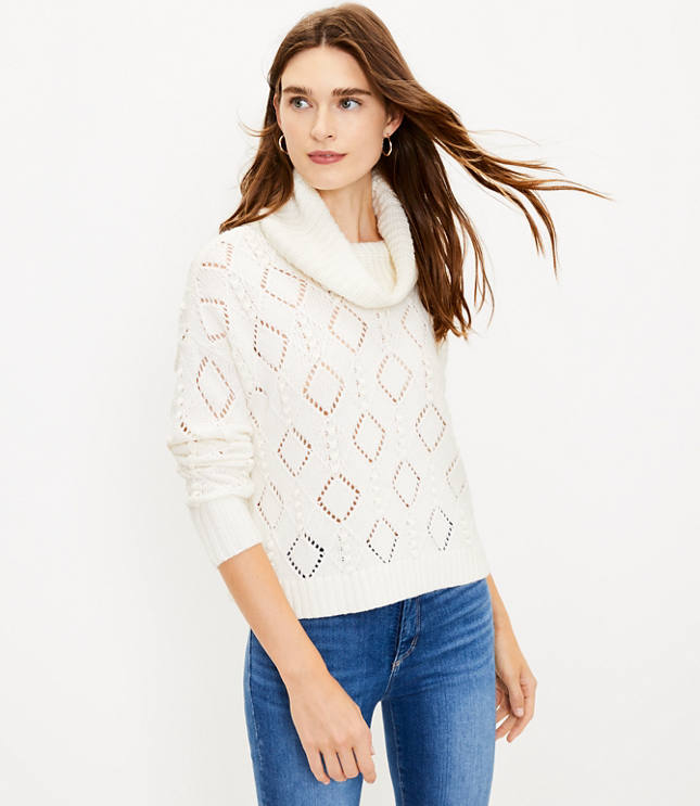 loft white cardigan sweater