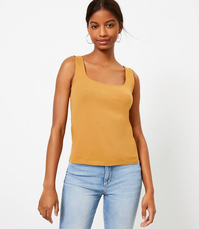 square neck sleeveless shirts & tops