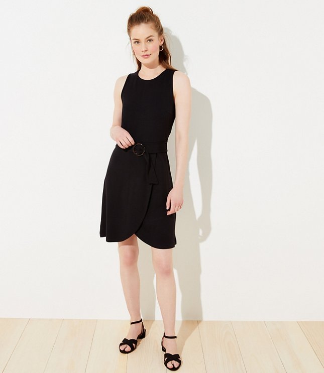 belted wrap dress