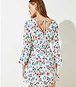 Floral Tie Back Bell Sleeve Dress carousel Product Image 3