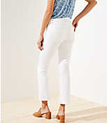 Patch Pocket High Rise Flare Crop Jeans in White carousel Product Image 3