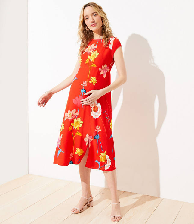 cap sleeve midi dress