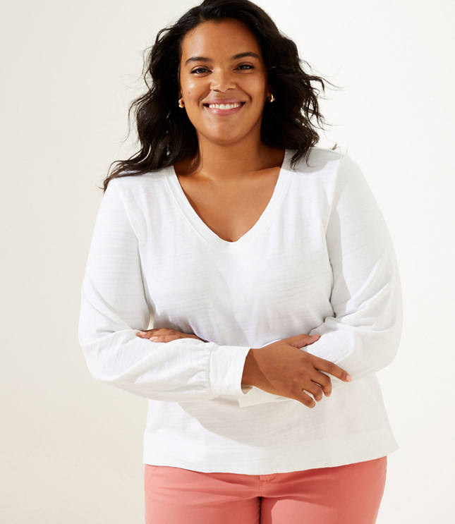 LOFT Plus Curved Hem Sweatshirt