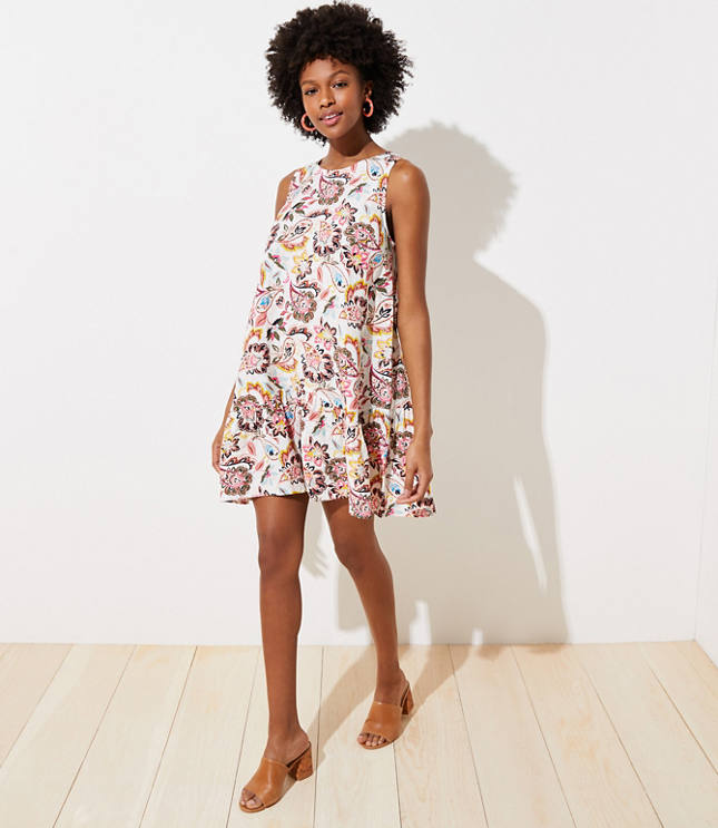 paisley swing dress