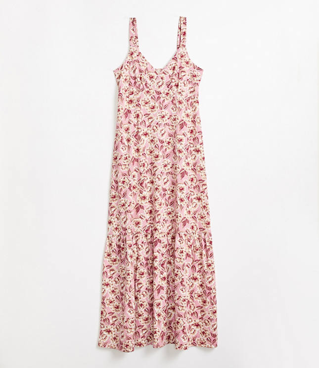 floral tiered maxi dress