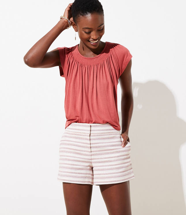 loft striped shorts