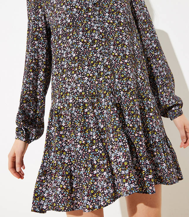 Floral Button Flippy Dress