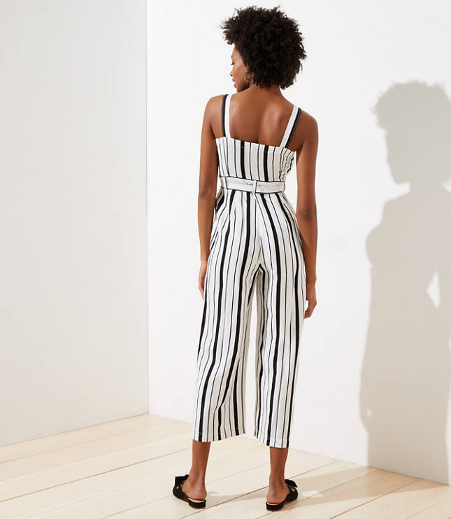 striped petite jumpsuit