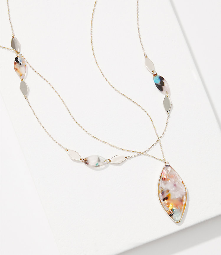 Rainbow Resin Necklace Set image number null