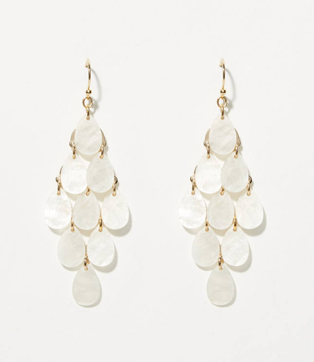 Shell Charm Chandelier Earrings