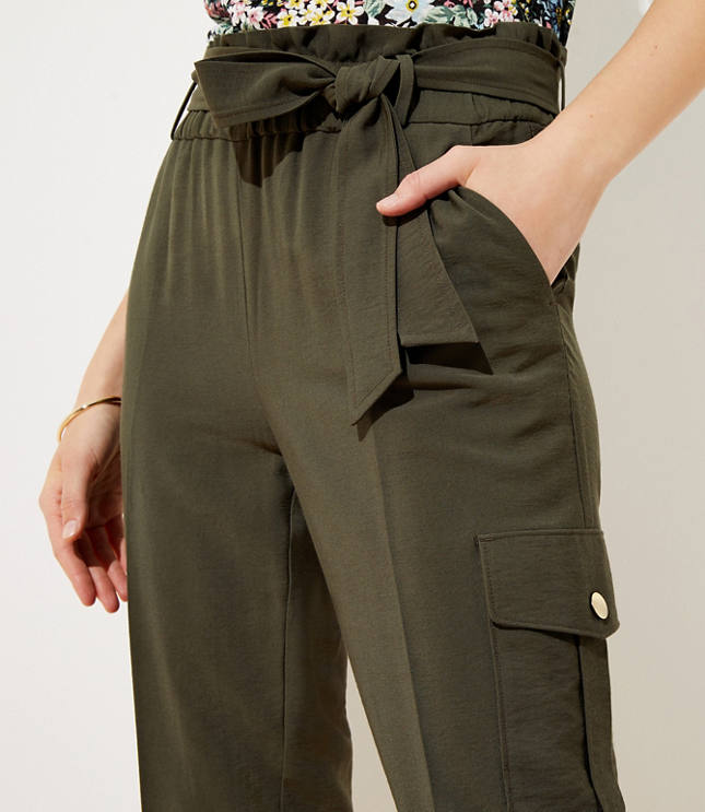 Petite Stone Pocket Detail Cargo Pants