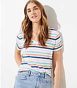 Striped Everyday V-Neck Tee carousel Product Image 1