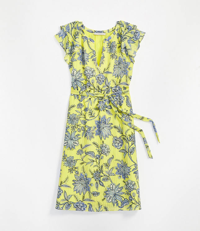 loft yellow floral dress