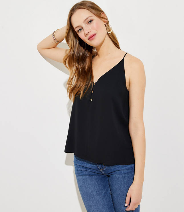 black strappy cami