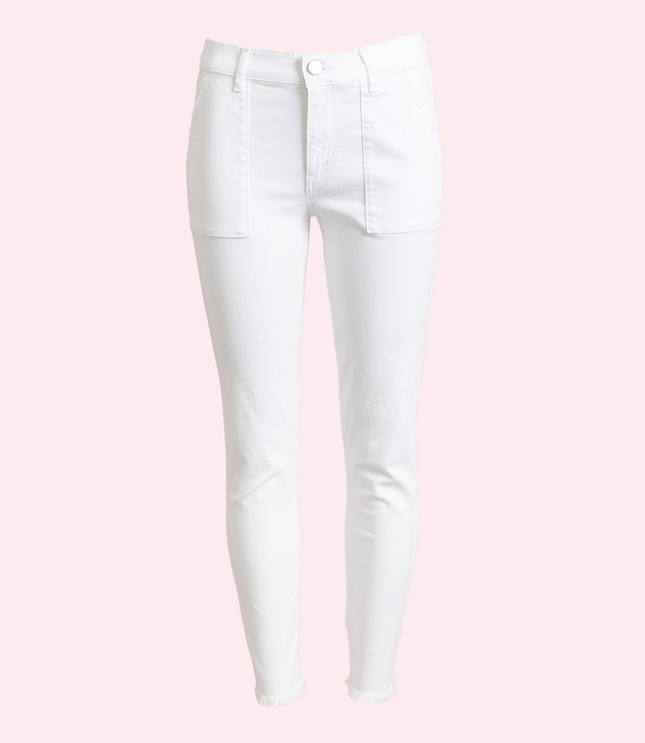 petite white crop jeans