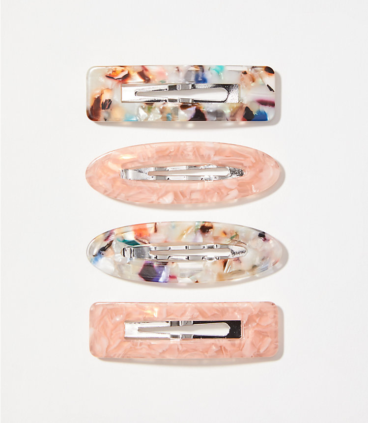 Resin Snap Hair Clip Set image number null