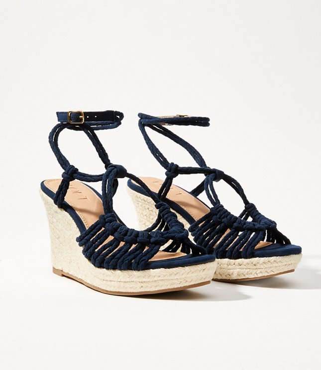 woven espadrille wedges