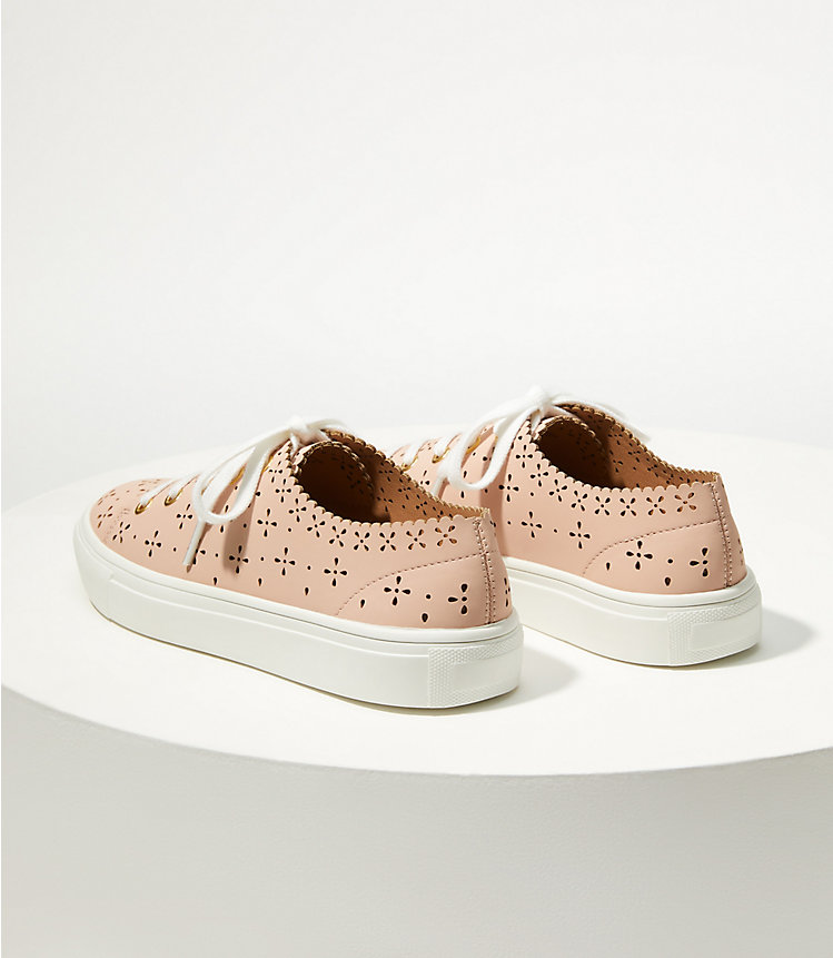 Eyelet Lace Up Sneakers image number null