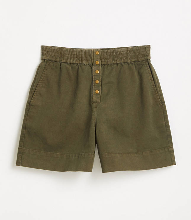 Image of Lou & Grey Brushed Twill Snap Front Shorts