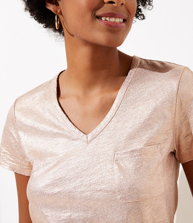 Shimmer Everyday V-Neck Tee