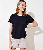 Textured Dolman Cropped Tee carousel Product Image 1