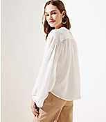 Striped Drop Shoulder Button Down Shirt carousel Product Image 3