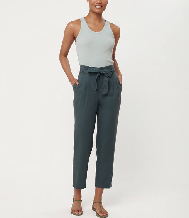 tapered cotton pants