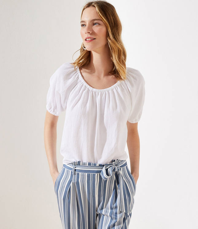 peasant tops with elastic waist