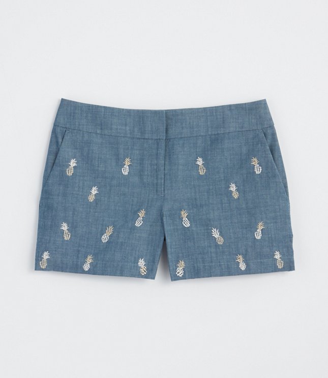 Pineapple Embroidered Riviera Shorts