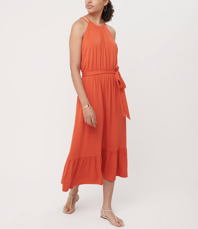 midi flounce dress