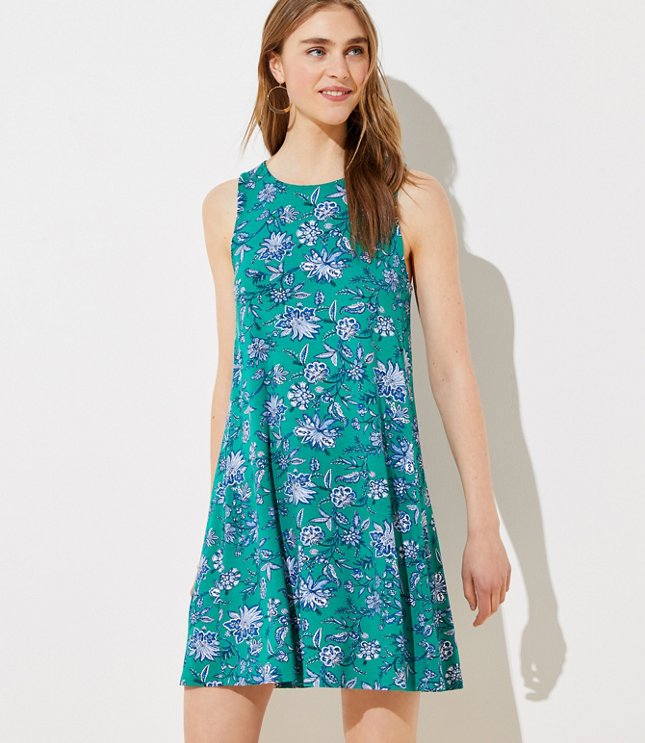 loft floral swing dress