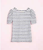 Striped Puff Sleeve Statement Tee carousel Product Image 3