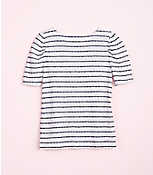 Striped Puff Sleeve Statement Tee carousel Product Image 5