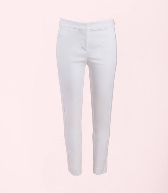 petite white cropped trousers