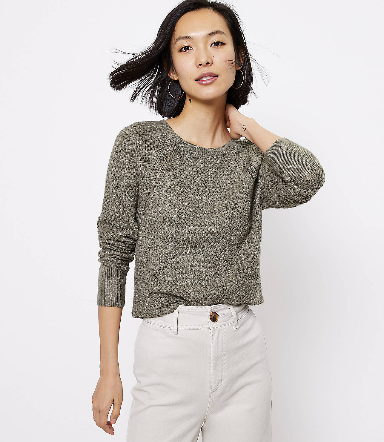 Stitchy Shirttail Sweater