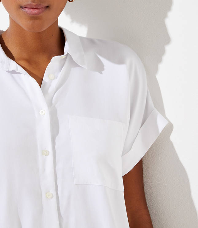 white short sleeve blouse