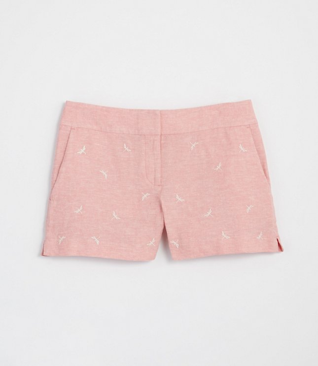 Embroidered Dragonfly Riviera Shorts