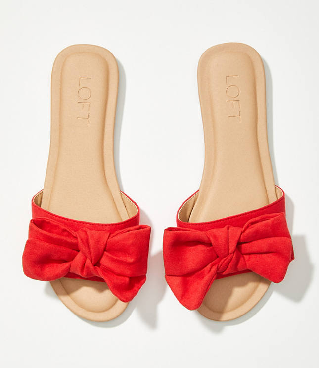 bow slide sandals