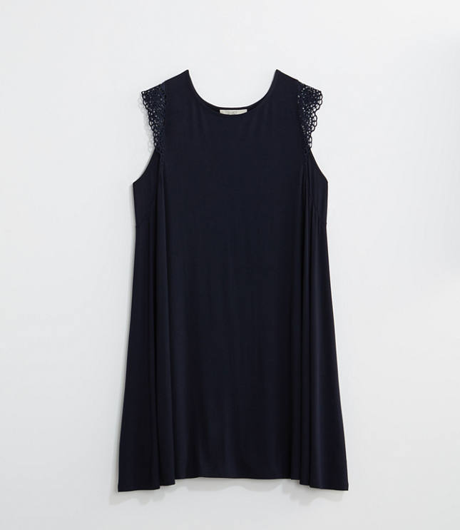 loft black swing dress